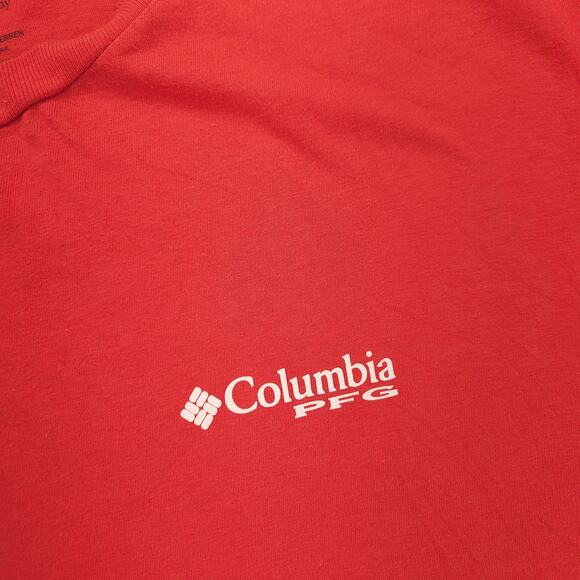 Columbia Short Sleeve Crew Neck Graphic T Shirt Mens Size Large L Red - Picture 3 of 9